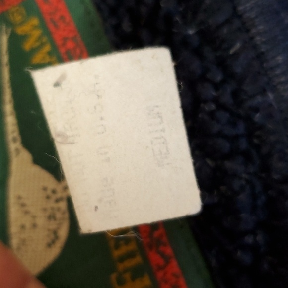 Vintage 90s Field & Stream Outdoor Sherpa Fleece Blue Tan Womens Jacket Size Med - Picture 17 of 17